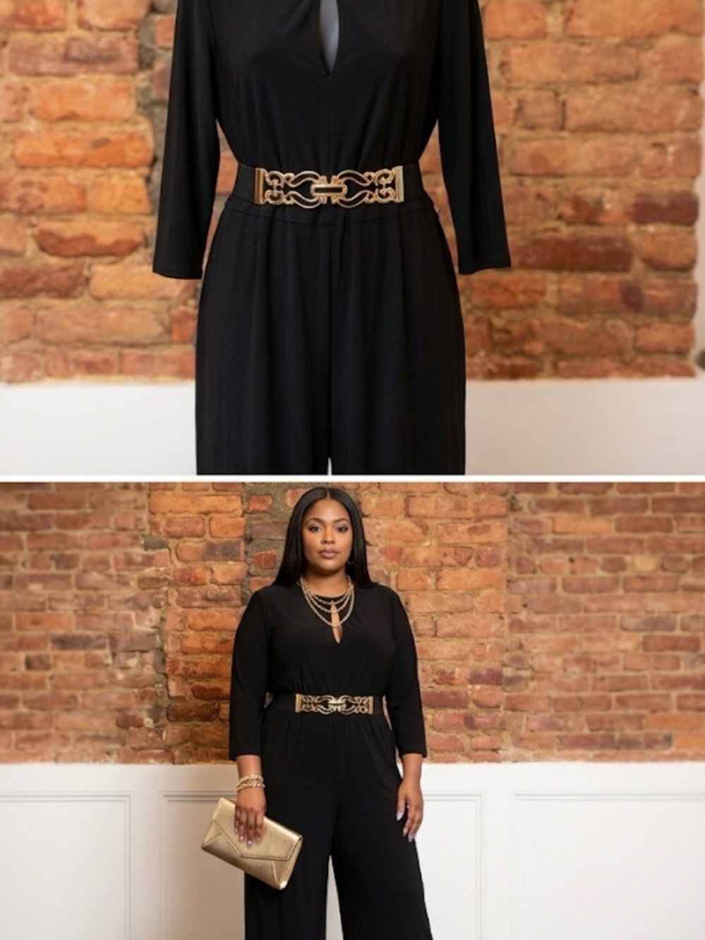 Black Lauren Ralph Lauren Keyhole Jumpsuit (belt not included)